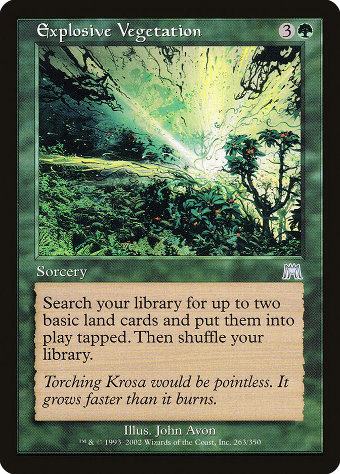 Explosive Vegetation [Onslaught] Magic: The Gathering