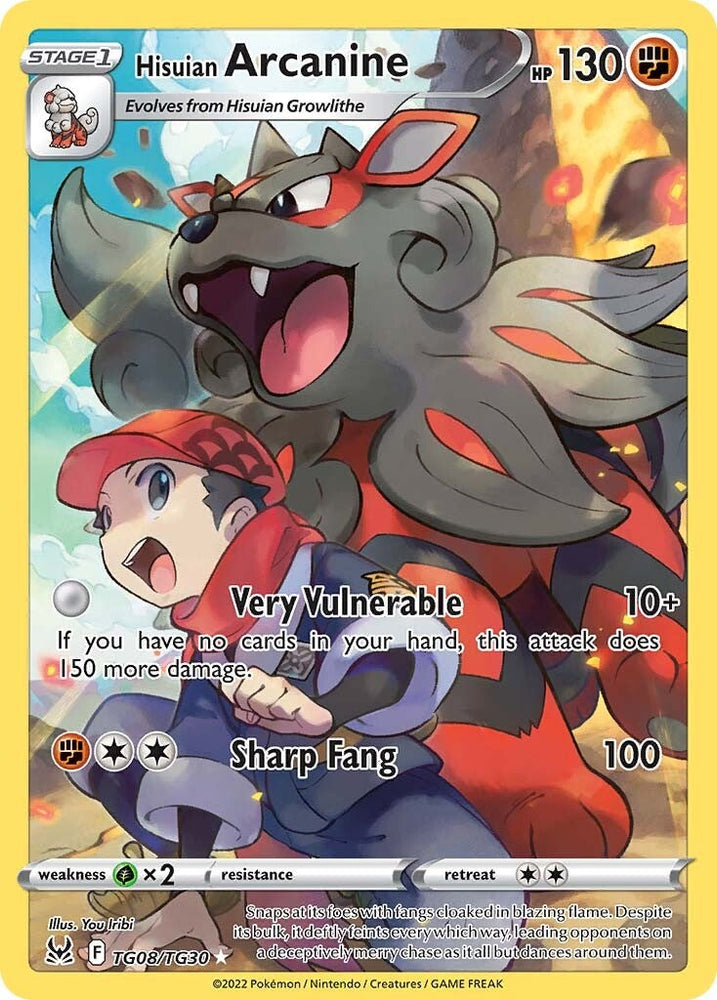Hisuian Arcanine (TG08/TG30) [Sword & Shield: Lost Origin] Pokémon