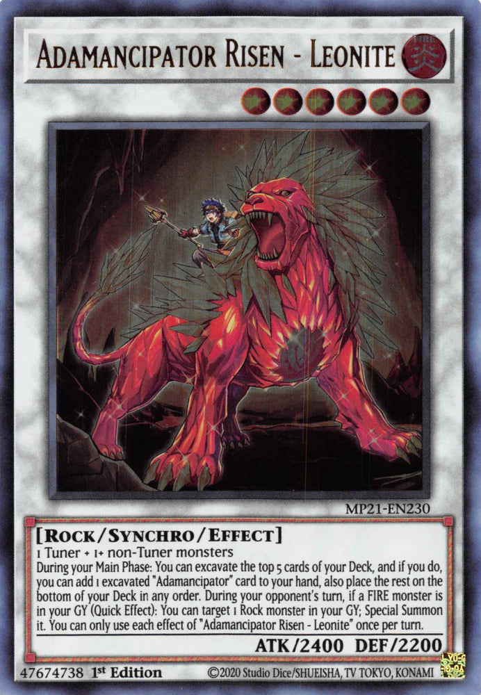 Adamancipator Risen - Leonite [MP21-EN230] Ultra Rare - Yugioh Cards For Your TCG Needs!