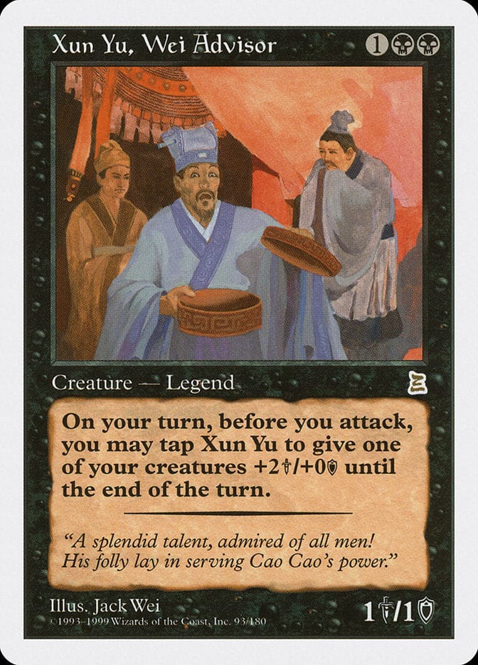 Xun Yu, Wei Advisor [Portal Three Kingdoms] Magic: The Gathering