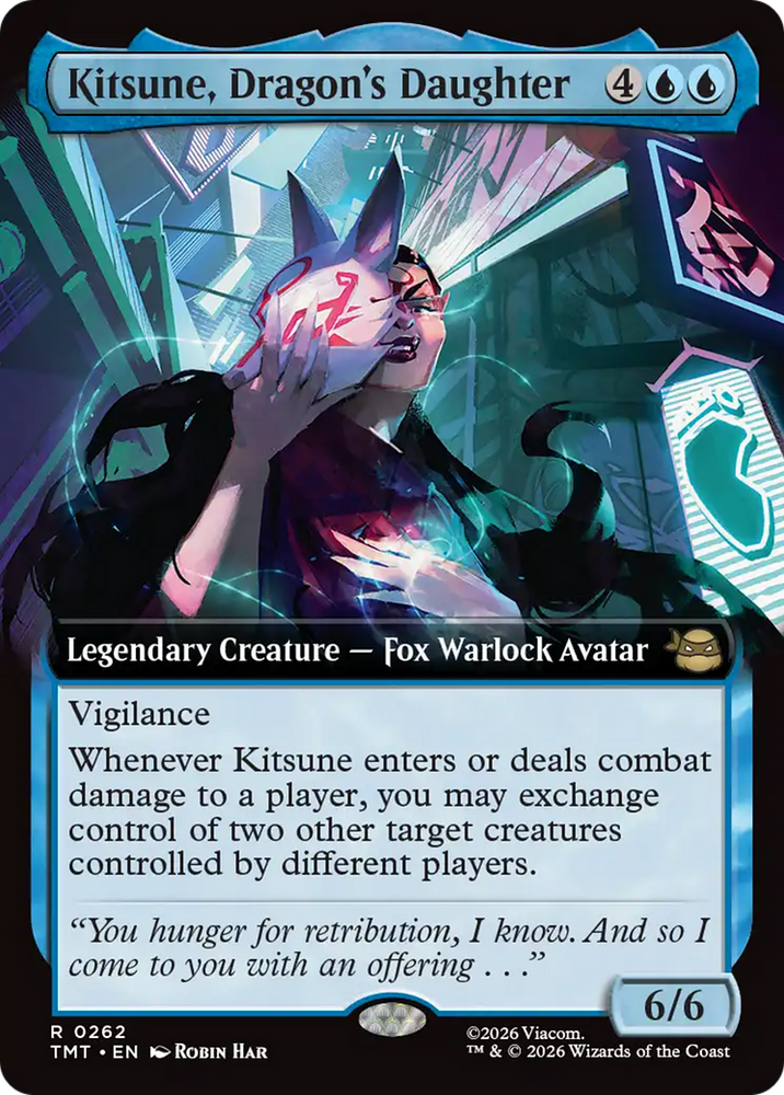 Kitsune, Dragon's Daughter (Extended Art) [Teenage Mutant Ninja Turtles] Magic: The Gathering