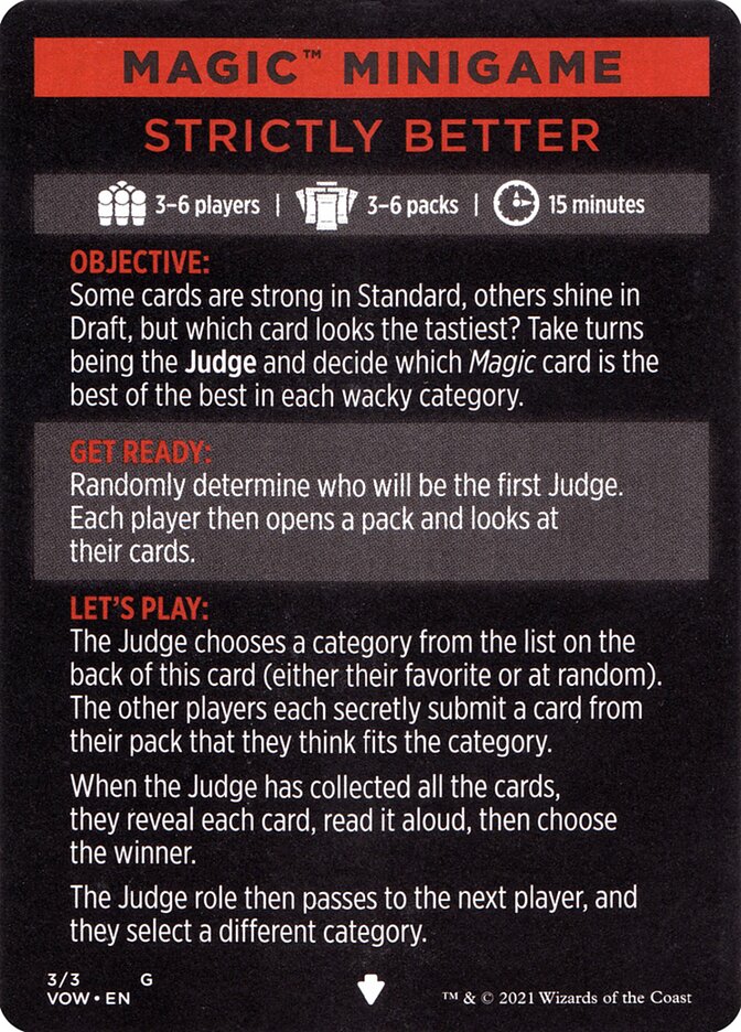 Strictly Better (Magic Minigame) [Innistrad: Crimson Vow Minigame] Magic: The Gathering