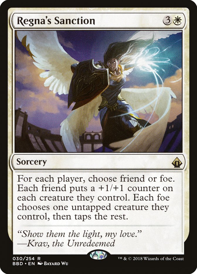 Regna's Sanction [Battlebond] Magic: The Gathering