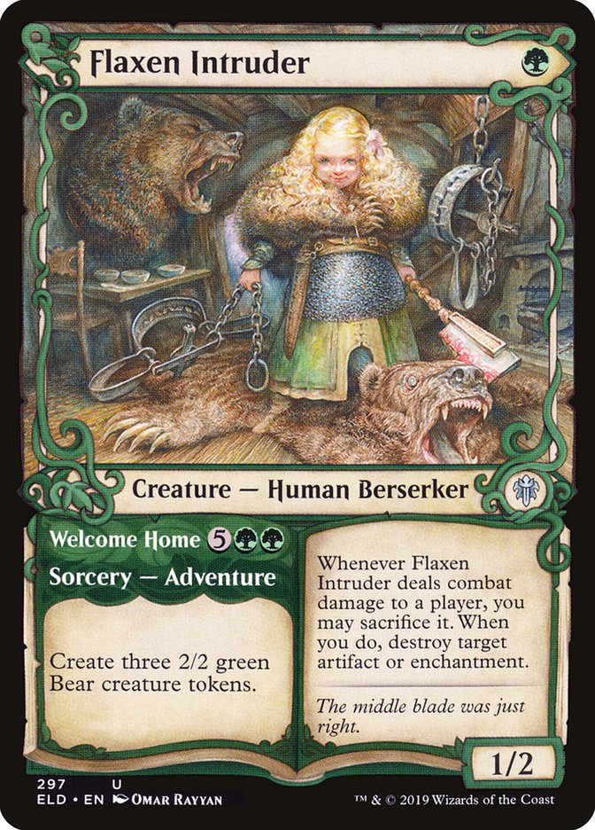 Flaxen Intruder // Welcome Home (Showcase) [Throne of Eldraine] Magic: The Gathering