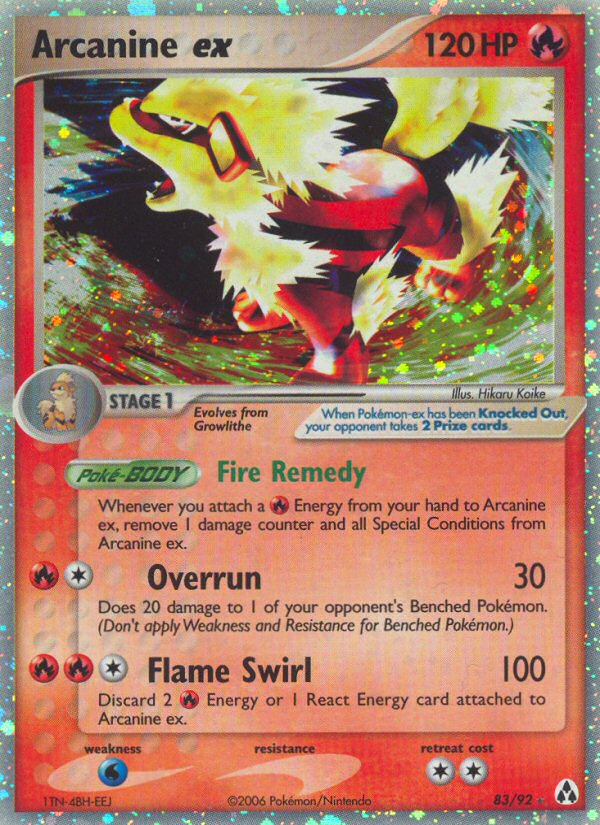Arcanine ex (83/92) [EX: Legend Maker] Pokémon