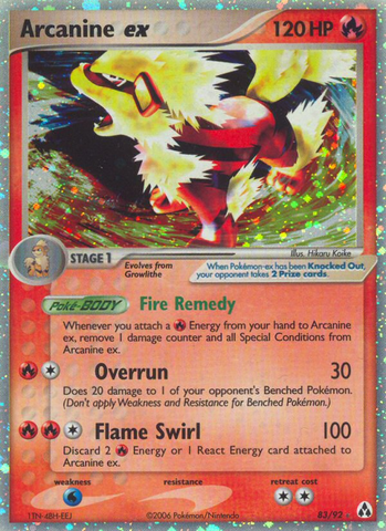 Arcanine ex (83/92) [EX: Legend Maker] Pokémon