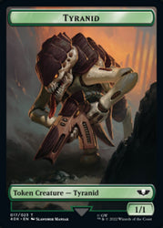 Tyranid (017) // Tyranid (018) Double-Sided Token (Surge Foil) [Warhammer 40,000 Tokens] Magic: The Gathering