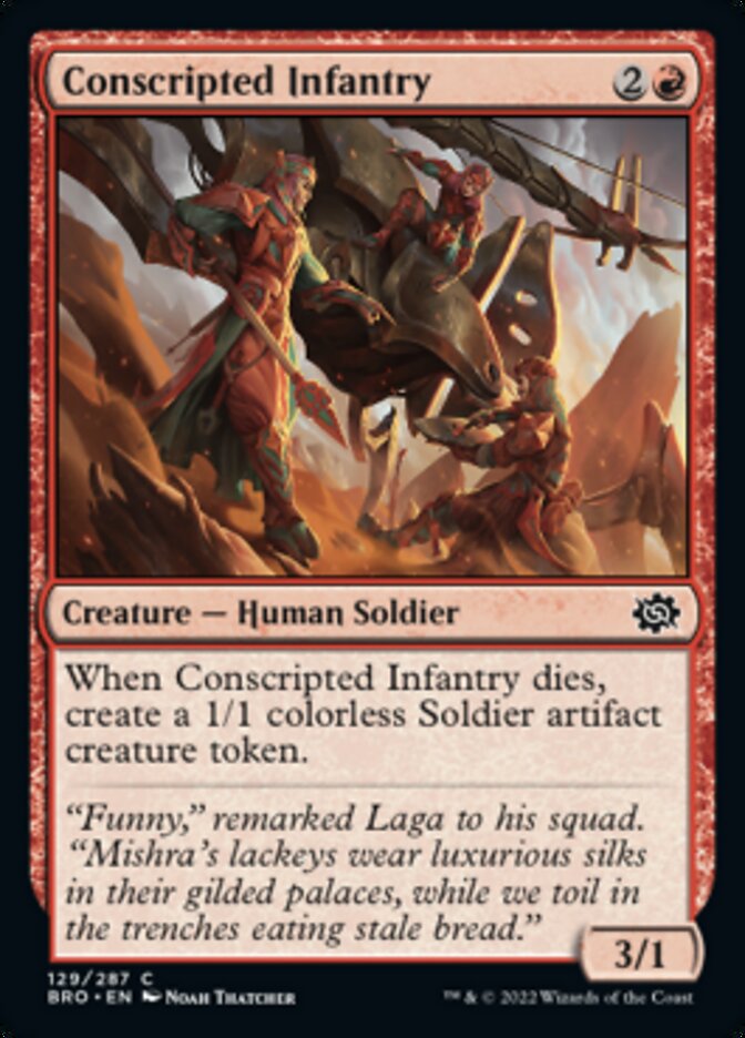 Conscripted Infantry [The Brothers' War] Magic: The Gathering