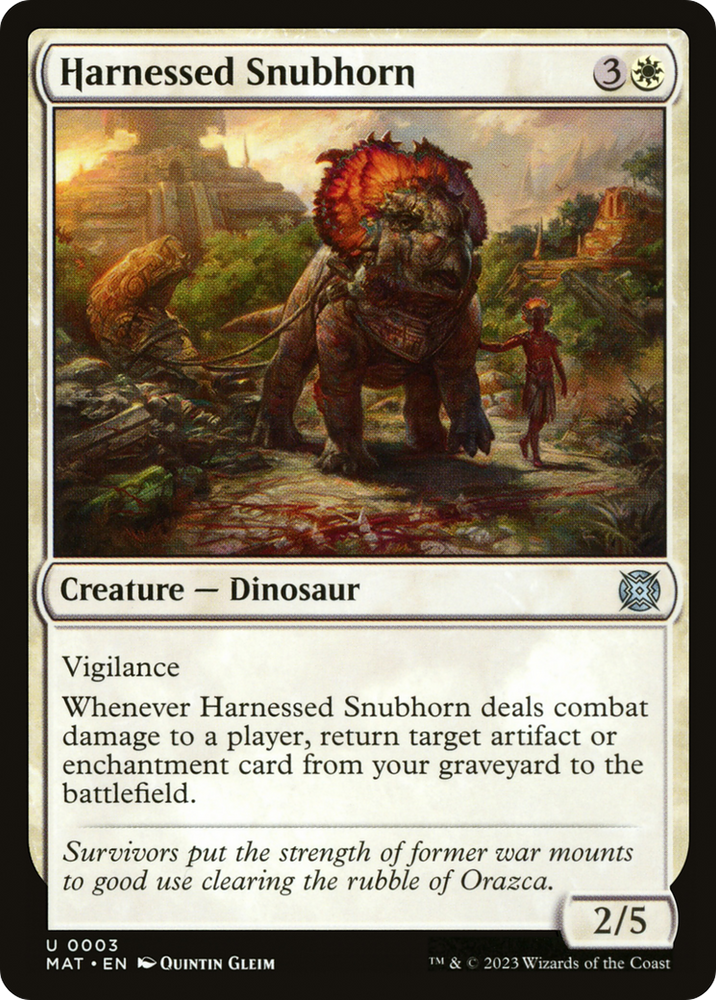 Harnessed Snubhorn [March of the Machine: The Aftermath] Magic: The Gathering