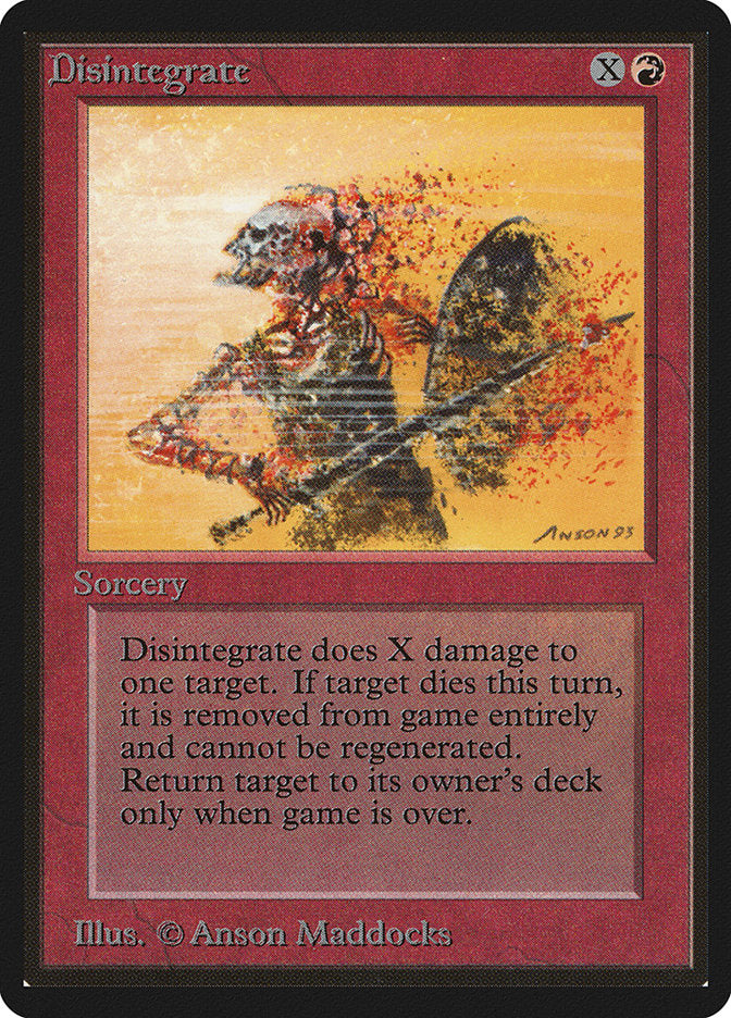 Disintegrate [Beta Edition] Magic: The Gathering