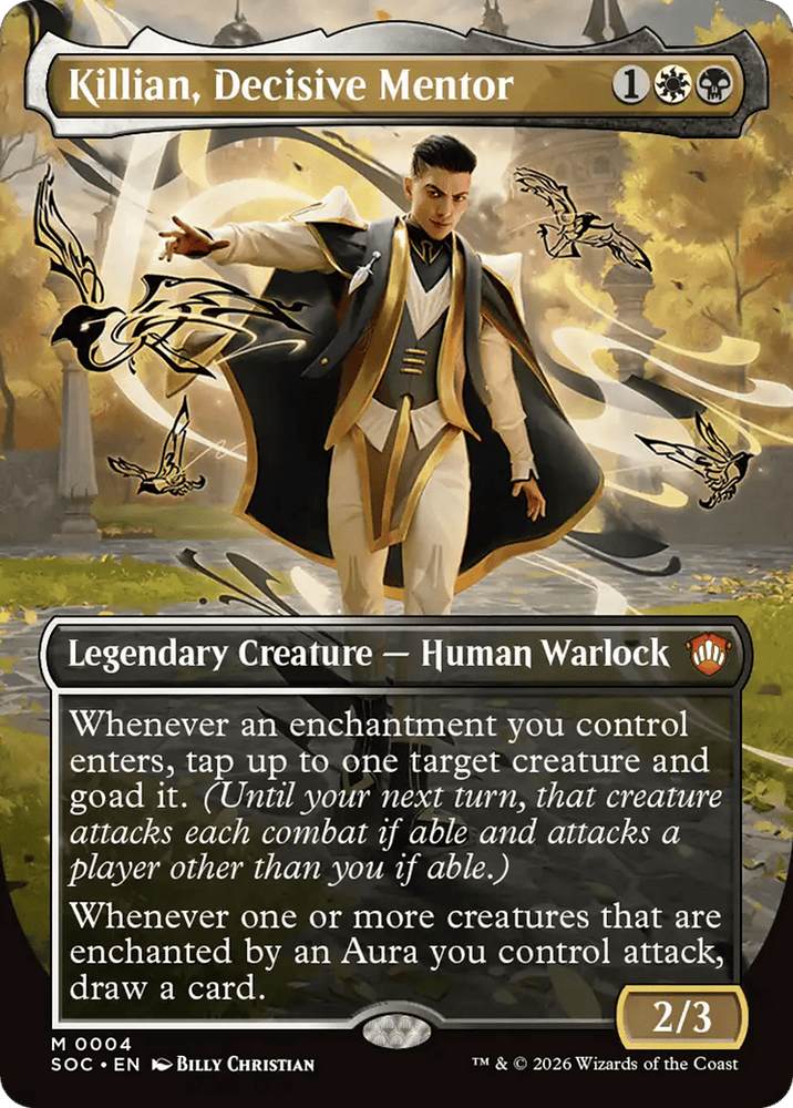 Killian, Decisive Mentor (Borderless) [Secrets of Strixhaven Commander]