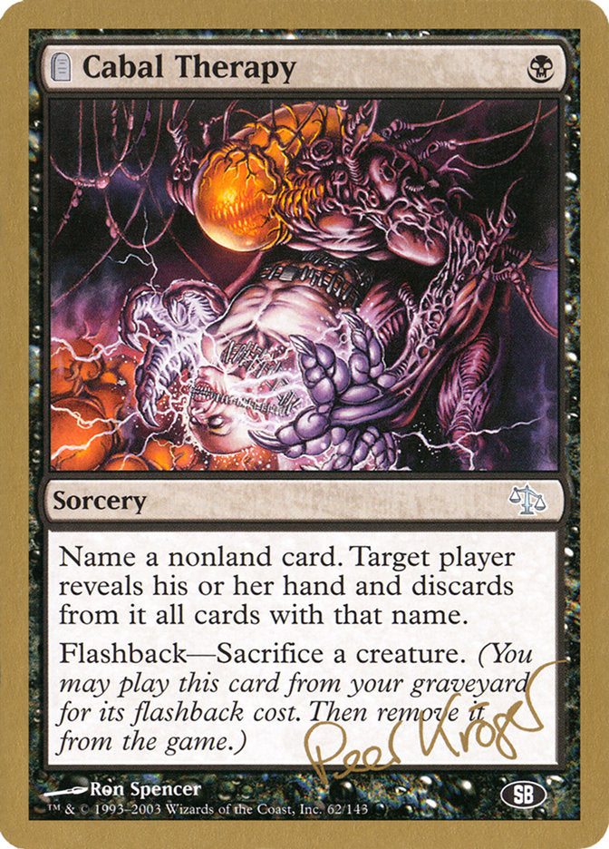 Cabal Therapy (Peer Kroger) (SB) [World Championship Decks 2003] Magic: The Gathering