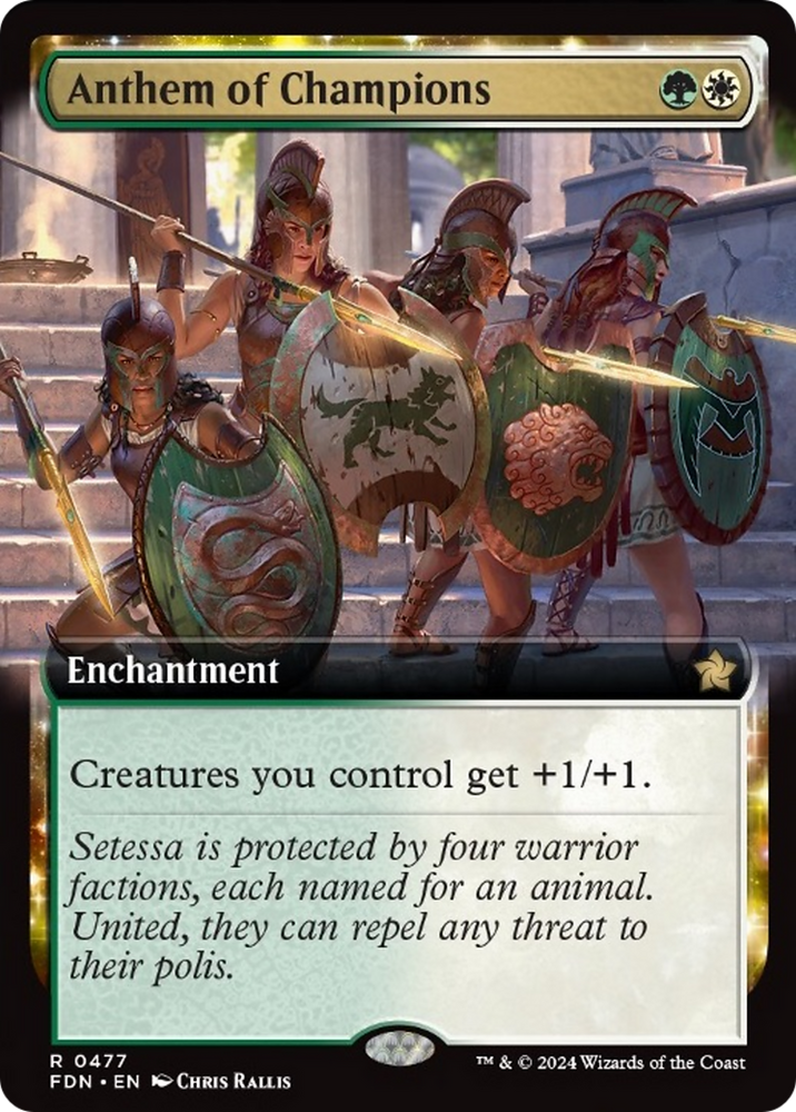Anthem of Champions (Extended Art) [Foundations] Magic: The Gathering