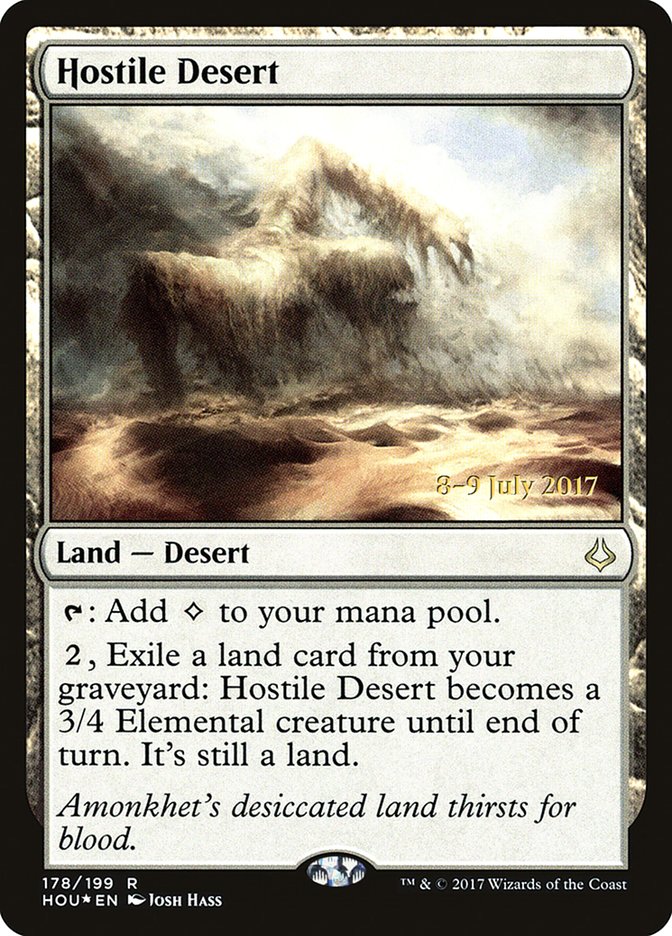 Hostile Desert [Hour of Devastation Prerelease Promos] Magic: The Gathering