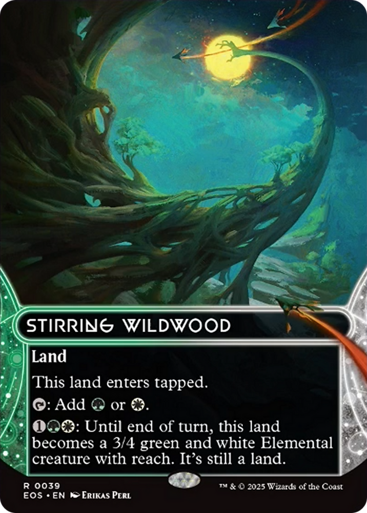 Stirring Wildwood (0039) (Borderless) [Edge of Eternities: Stellar Sights] Magic: The Gathering