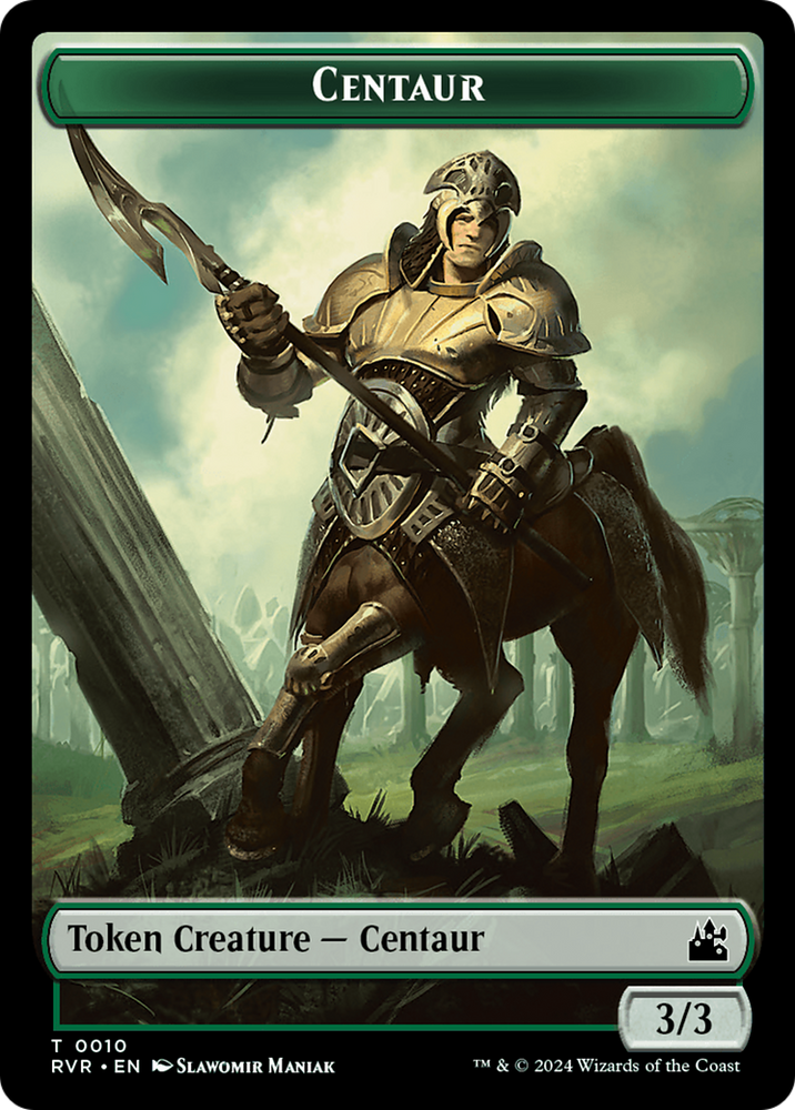 Saproling // Centaur Double-Sided Token [Ravnica Remastered Tokens] Magic: The Gathering