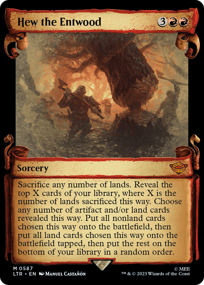 Hew the Entwood [The Lord of the Rings: Tales of Middle-Earth Showcase Scrolls] Magic: The Gathering