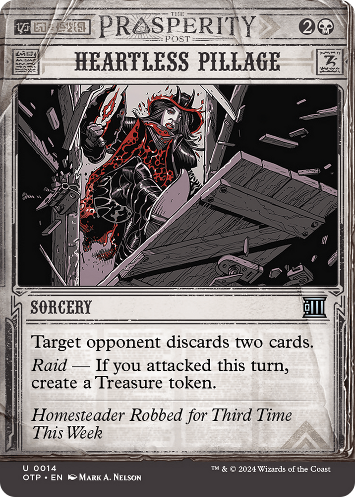 Heartless Pillage [Outlaws of Thunder Junction: Breaking News] Magic: The Gathering