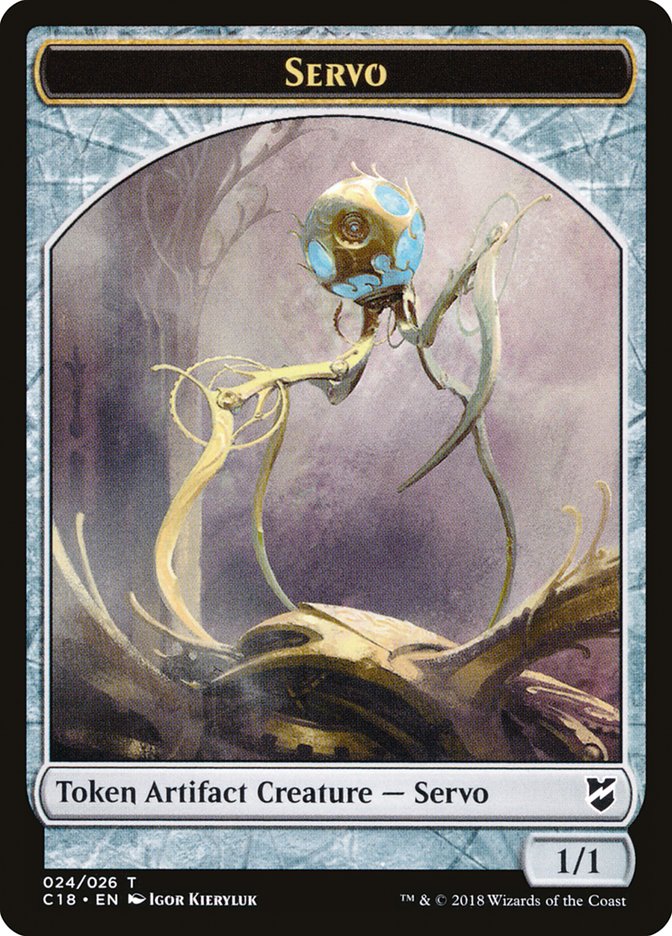 Thopter (025) // Servo Double-Sided Token [Commander 2018 Tokens] Magic: The Gathering