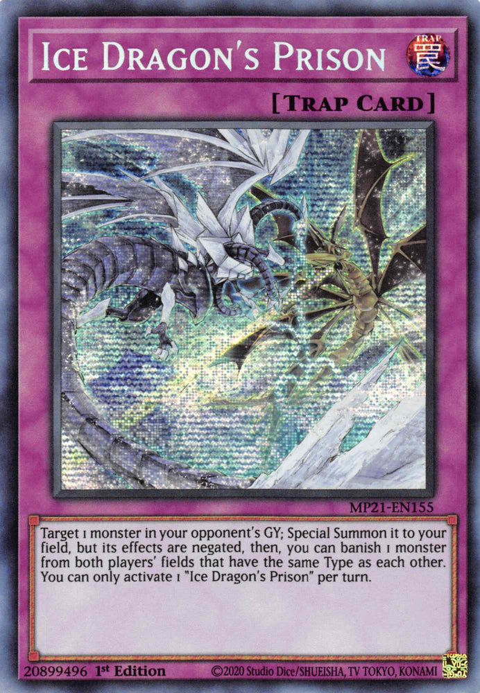 Ice Dragon's Prison [MP21-EN155] Prismatic Secret Rare - Yugioh Cards For Your TCG Needs