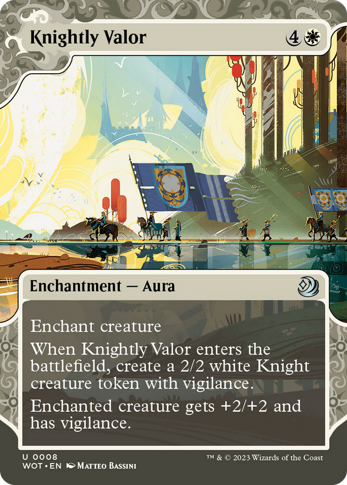 Knightly Valor [Wilds of Eldraine: Enchanting Tales] Magic: The Gathering