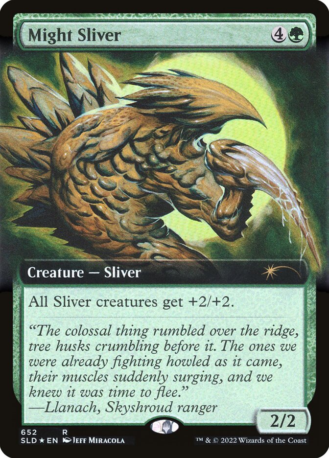 Might Sliver (Extended Art) [Secret Lair Drop Promos] Magic: The Gathering