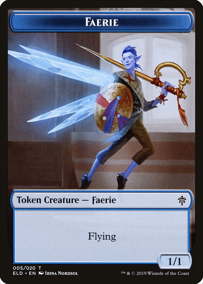 Faerie Token [Throne of Eldraine Tokens] Magic: The Gathering