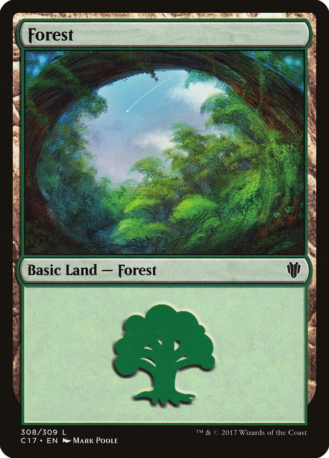 Forest (308) [Commander 2017] Magic: The Gathering