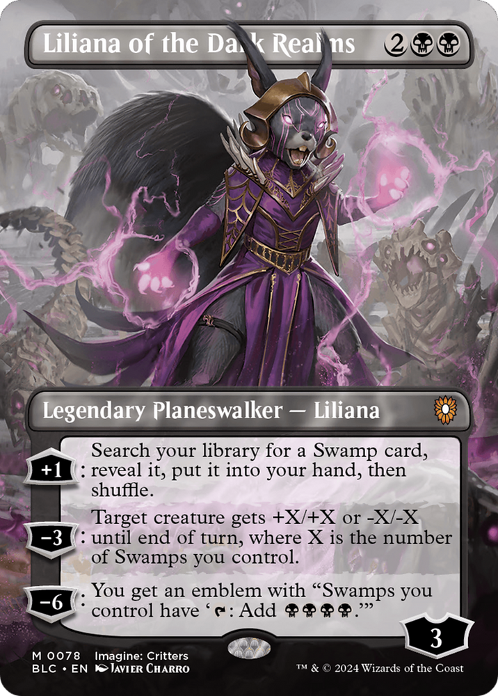 Liliana of the Dark Realms (Borderless) [Bloomburrow Commander] Magic: The Gathering