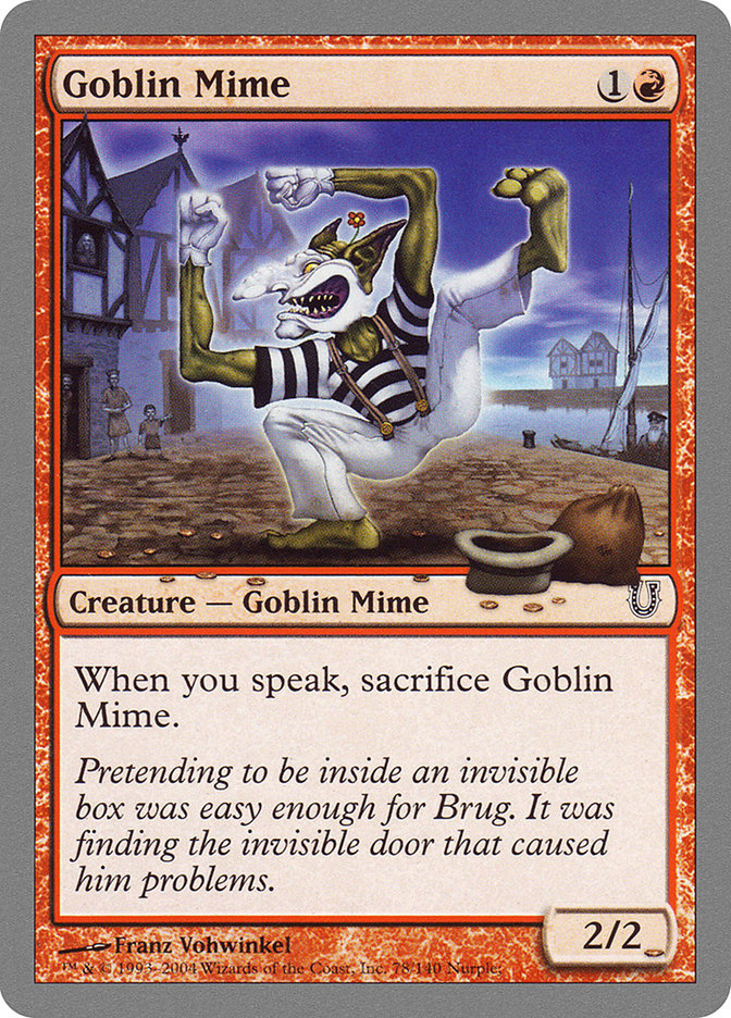 Goblin Mime [Unhinged] Magic: The Gathering