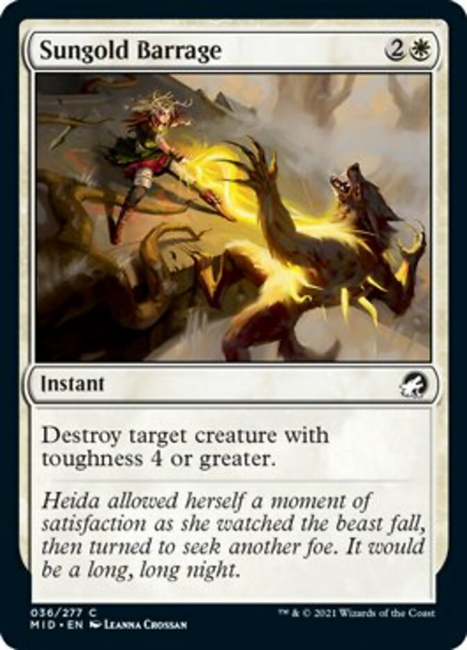 Sungold Barrage [Innistrad: Midnight Hunt] Magic: The Gathering
