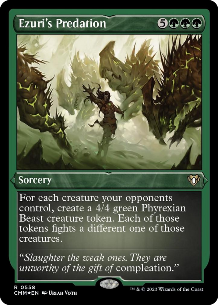 Ezuri's Predation (Foil Etched) [Commander Masters] Magic: The Gathering