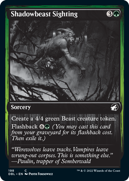 Shadowbeast Sighting [Innistrad: Double Feature] Magic: The Gathering