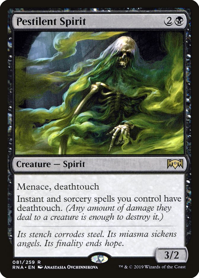 Pestilent Spirit [Ravnica Allegiance] Magic: The Gathering