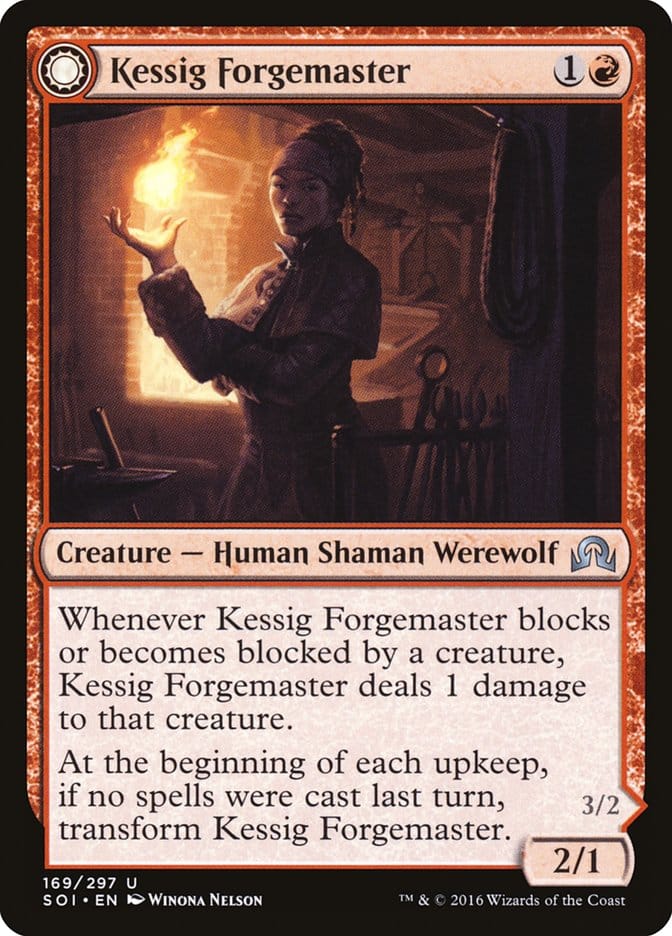 Kessig Forgemaster // Flameheart Werewolf [Shadows over Innistrad] Magic: The Gathering