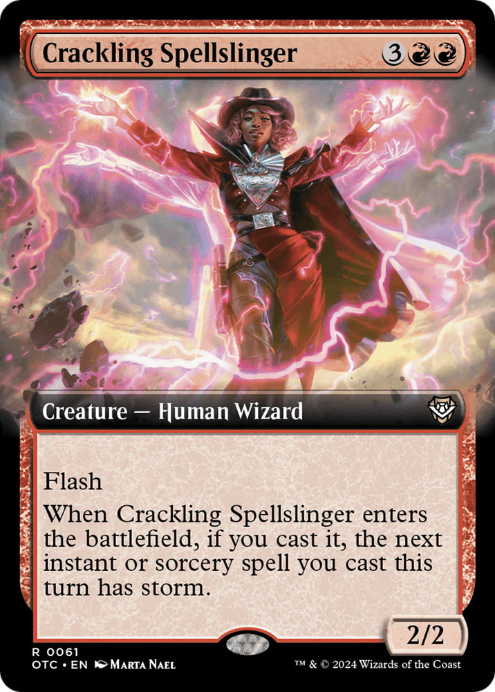 Crackling Spellslinger (Extended Art) [Outlaws of Thunder Junction Commander] Magic: The Gathering