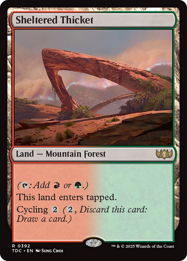 Sheltered Thicket [Tarkir: Dragonstorm Commander] Magic: The Gathering
