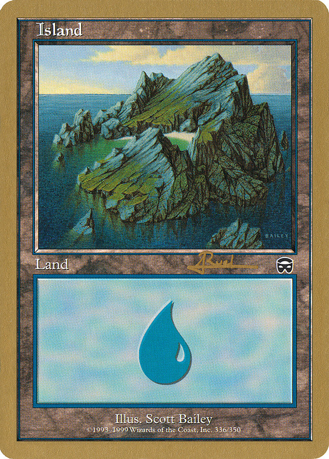 Island (ar336a) (Antoine Ruel) [World Championship Decks 2001] Magic: The Gathering