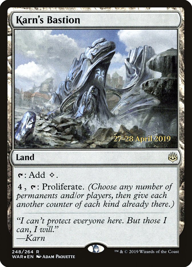 Karn's Bastion [War of the Spark Prerelease Promos] Magic: The Gathering