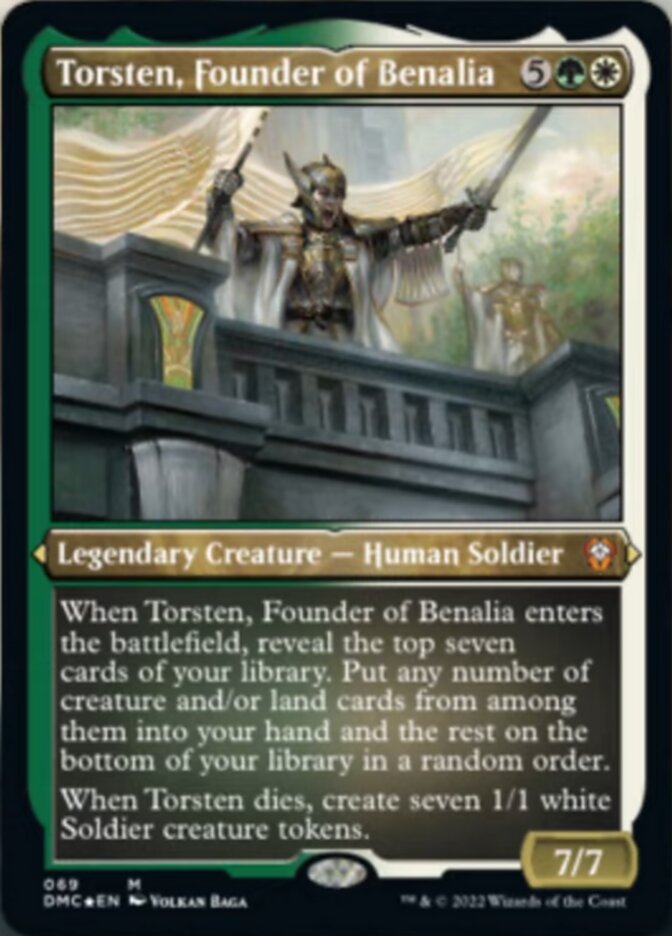 Torsten, Founder of Benalia (Foil Etched) [Dominaria United Commander] Magic: The Gathering