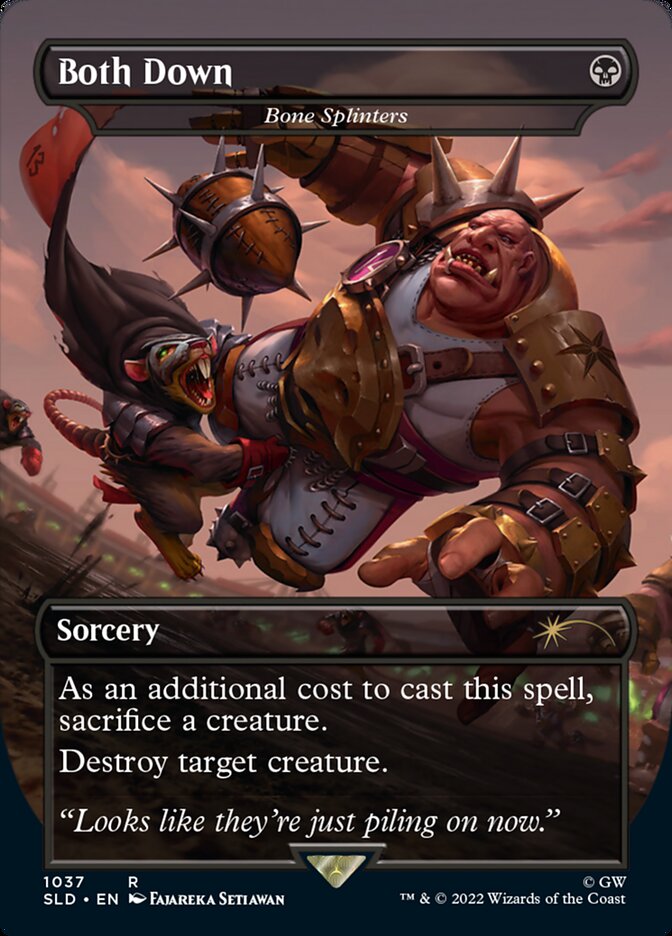 Both Down - Bone Splinters (Borderless) [Secret Lair Drop Series] Magic: The Gathering