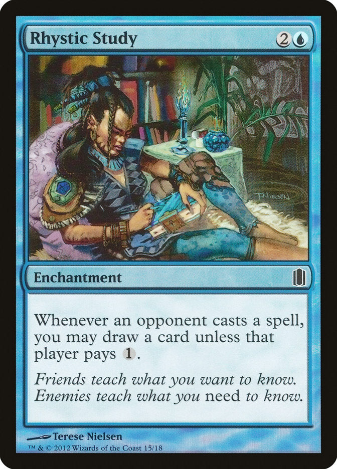 Rhystic Study [Commander's Arsenal] Magic: The Gathering