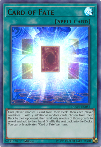 Card of Fate [DUOV-EN052] Ultra Rare - Yugioh Cards For Your TCG Needs!