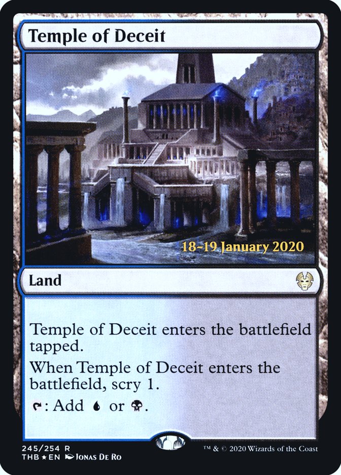 Temple of Deceit [Theros Beyond Death Prerelease Promos] Magic: The Gathering