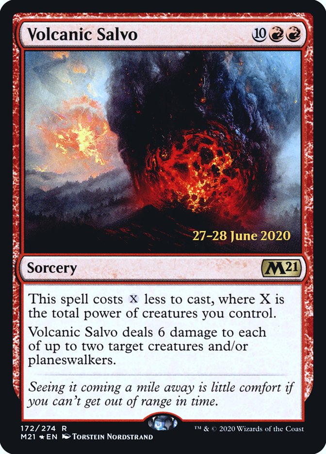 Volcanic Salvo [Core Set 2021 Prerelease Promos] Magic: The Gathering