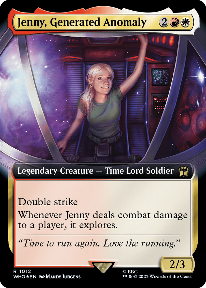 Jenny, Generated Anomaly (Extended Art) (Surge Foil) [Doctor Who] Magic: The Gathering