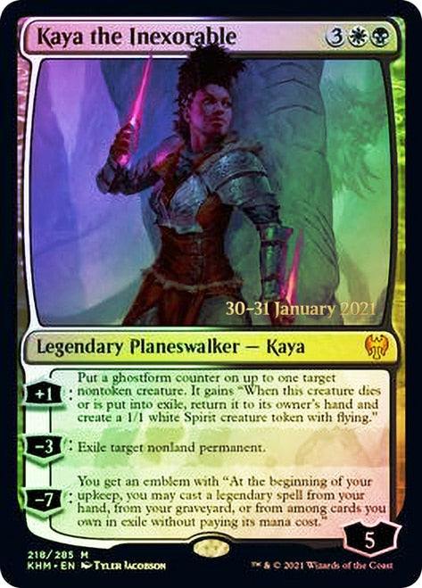 Kaya the Inexorable [Kaldheim Prerelease Promos] Magic: The Gathering