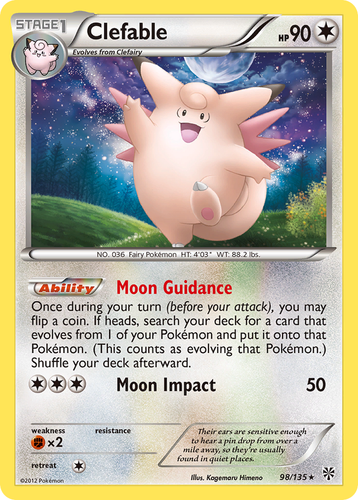 Clefable (98/135) [Black & White: Plasma Storm] Pokémon