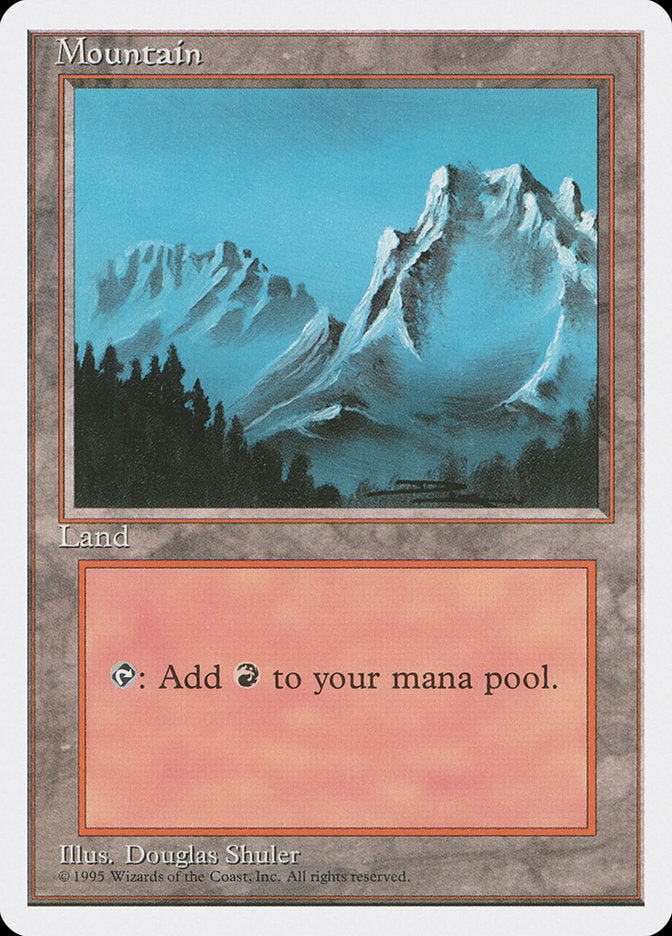 Mountain (Snow Top / Highest Point on Right) [Fourth Edition] Magic: The Gathering