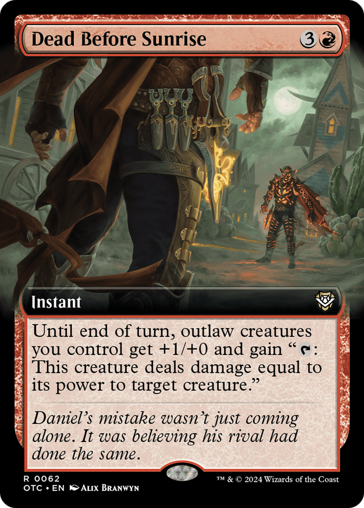 Dead Before Sunrise (Extended Art) [Outlaws of Thunder Junction Commander] Magic: The Gathering
